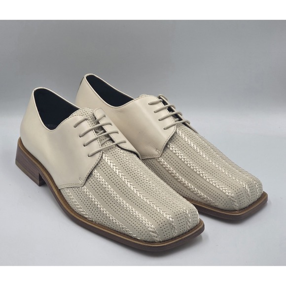 Giorgio Brutini Other - Giorgio Brutini Bone Mens Dress Shoes 10M Square Toe Leather Lace Up Tassel